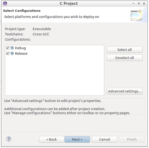 Eclipse - Select configurations