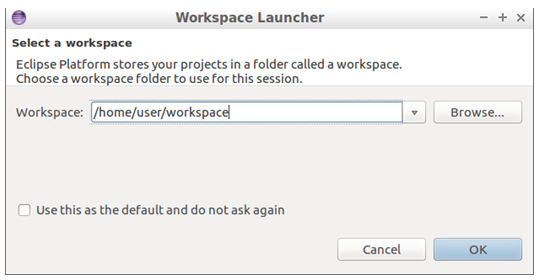 Eclipse - select a workspace