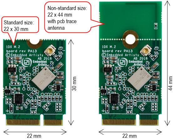 M.2 Module With, and Without, Trace Antenna