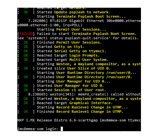 iMX Kit V3 Linux prompt