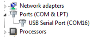 Virtual COM port in device manager