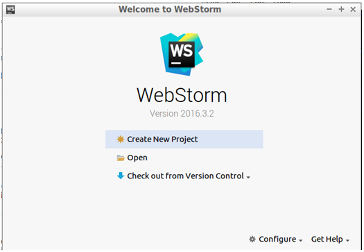 WebStorm - Create project