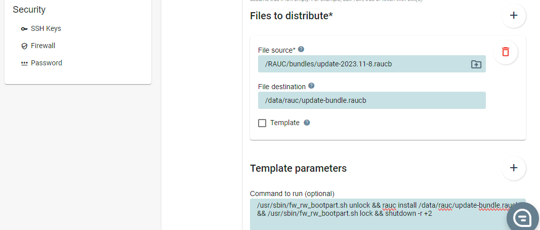 File distribution settings