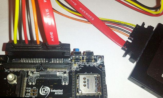 SATA connected to carrier board V1