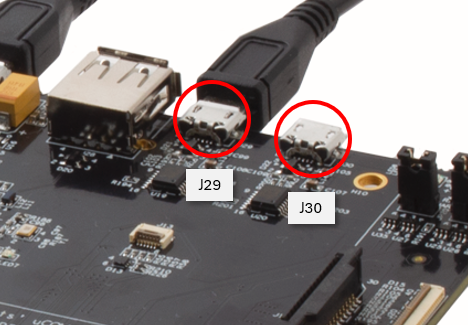uCOM Carrier board - USB connectors
